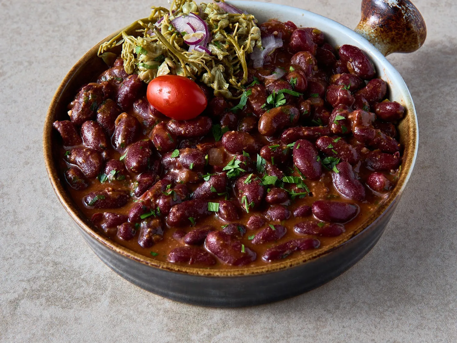 Megrelian lobio with herbs